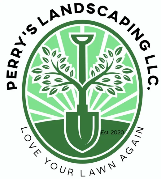 Perry's Landscaping LLC logo: Love your lawn again, Est. 2020
